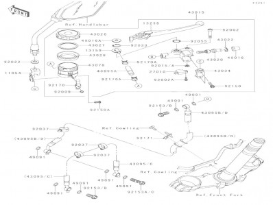 Bomba freno delantero Kawasaki Z 750 2007-2009