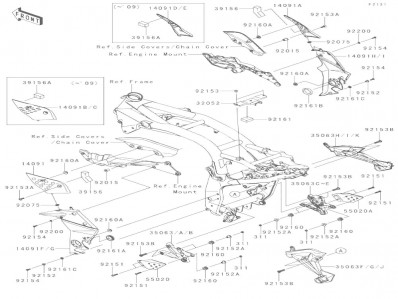 Soporte estribera delantero derecho negr
