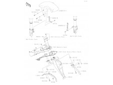 Aleta porta matricula Kawasaki Z 750 2007-2009