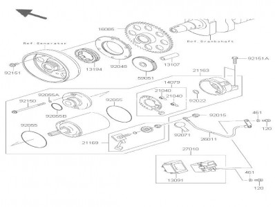Motor arranque Kawasaki z 1000 2007-2009