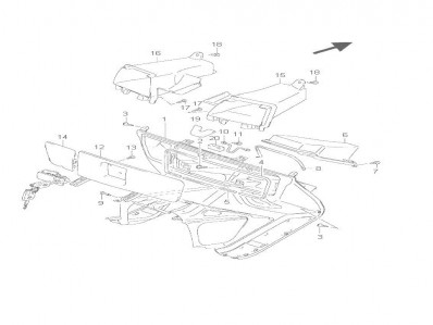 Contraescudo inferior Suzuki burgman 650 2005 - 2007