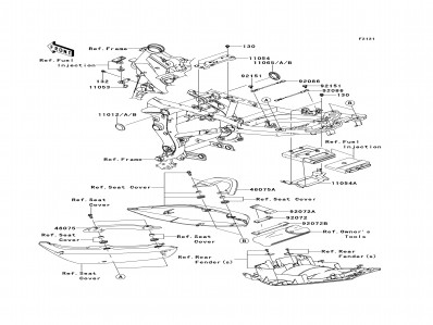 Asidero colin izquierdo Kawasaki Er6n abs 650 2005 - 2008