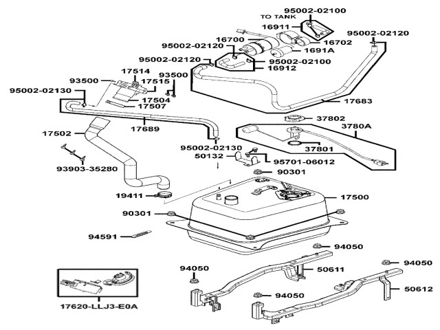 Depósito gasolina carburacion Kymco Xciting 500, i evo, i r abs, i (afi) 2005 - 2017