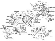 Pie izquierdo goma Kymco xciting 500, I evo, i r abs, i (afi) 2005 - 2017