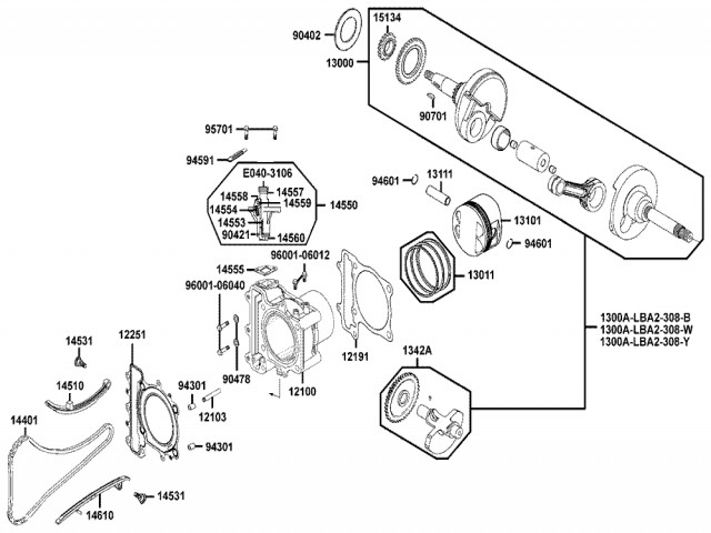 Motor eje balance Kymco Xciting 500, I evo, i r abs, i (afi) 2005 - 2017