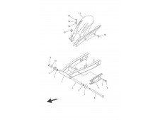 Aleta pase rueda inferior Yamaha fazer 600 2005 - 2006