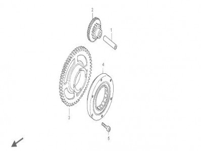 PIñON DOBLE MOTOR ARRANQUE Honda Cbr 1100 xx 1999 - 2001