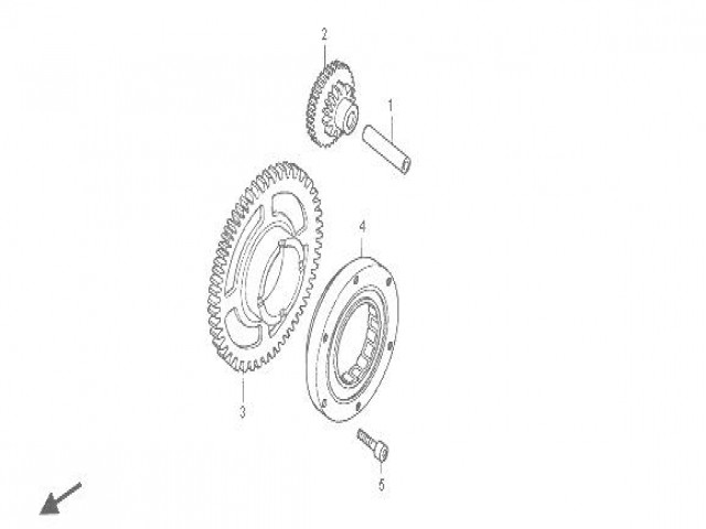 PIñON DOBLE MOTOR ARRANQUE Honda Cbr 1100 xx 1999 - 2001