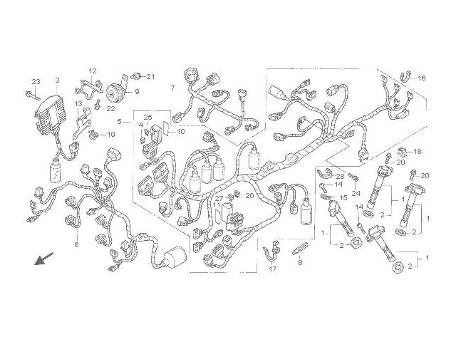 Bobina alta HONDA VFR 800 2004-2006  recambio moto
