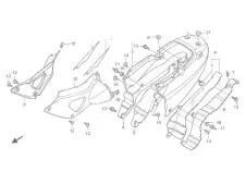 Aislante térmico silencioso derecho Honda Varadero 1000 2003-2011