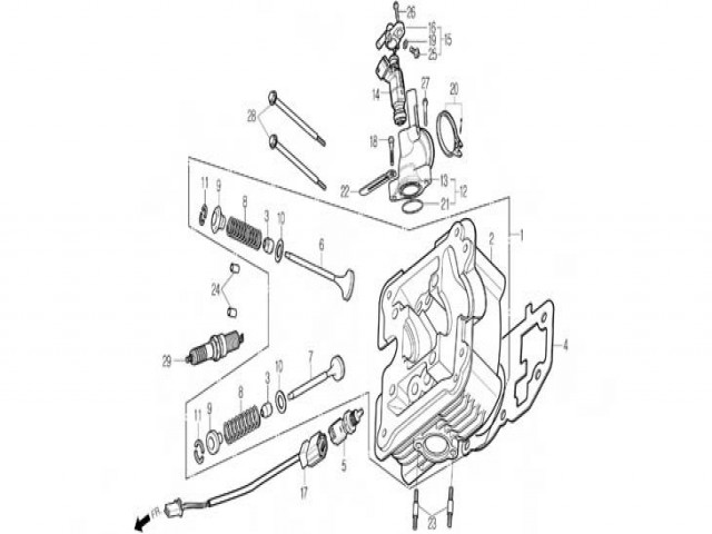Inyector suelto sin base Daelim S2 125 2007-2009