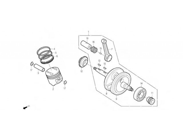 Piston Daelim S2 125 2007-2009