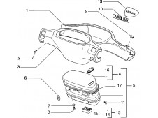 Cabezon superior negro Piaggio Typhoon 50 2000-2004