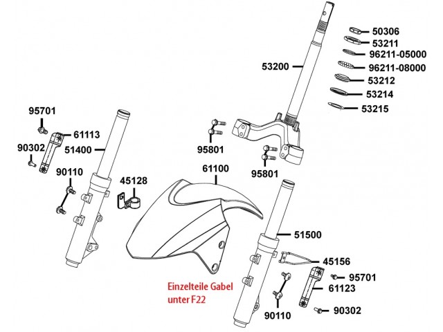 ALETA DELANTERA Kymco Yager 125 gt 125 2007-2012