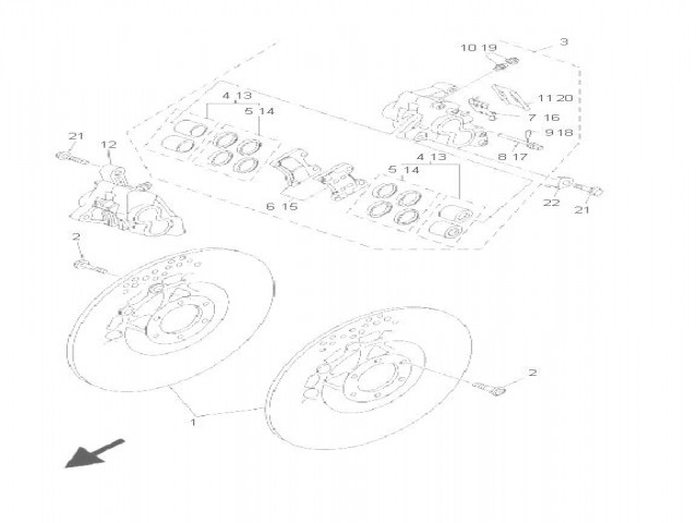 PINZA FRENO DELANTERA DERECHA Yamaha Tdm 850 1998-2003