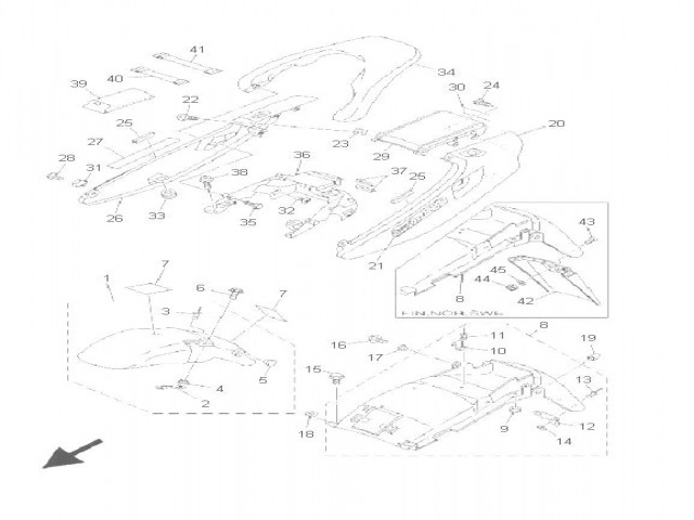 CACHA O TAPA TRASERA IZQUIERDA Yamaha Tdm 850 1998-2003