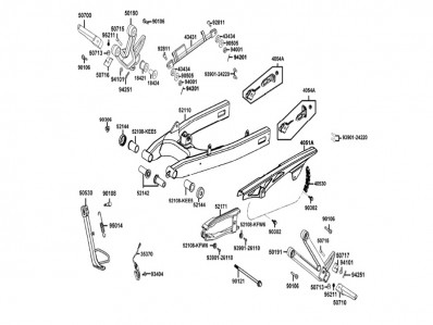 Soporte estribera trasera derecha Kymco Quannon 125 2007-2011