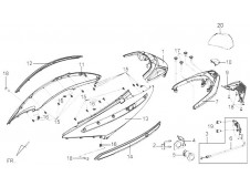 Cacha izquierda Sym GTS y GTS Evo 125 2010 - 2013