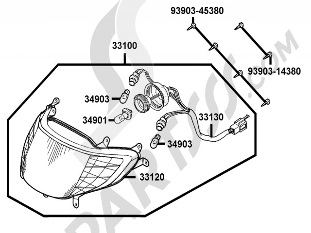 Faro Kymco Movie xl 125-150 2000-2007