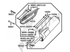 Embellecedor silencioso Kymco Movie xl 125-150 2000-2007