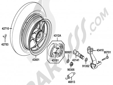 Rueda trasera Kymco Movie xl 125-150 2000-2007