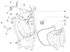 Contra escudo Piaggio Liberty 125 2009-2011