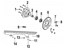 CUBRE CADENAS Motos Asiáticas Keeway rks 125 2012 - 2018