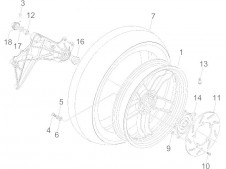RUEDA TRASERA Gilera Nexus 125 2007-2008