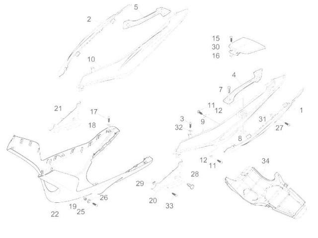 CACHA TRASERA DERECHA Gilera Nexus 125 2007-2008