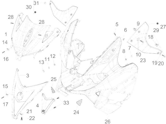 Embellecedor carenado inferior derecho Gilera Nexus 125 2007-2008