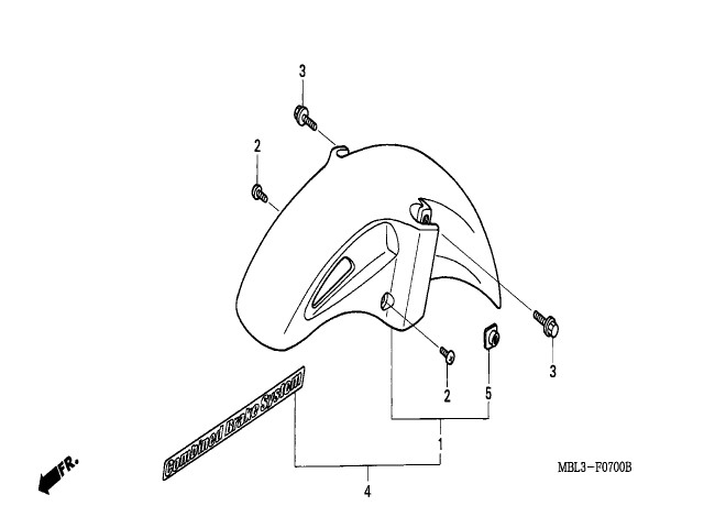 ALETA DELANTERA Honda Deauville 650 1998-1999