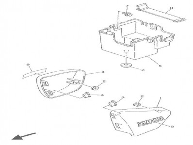Cacha derecha  Yamaha Virago 250 1989-1996
