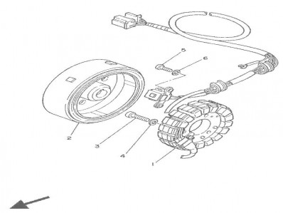 VOLANTE MAGNÉTICO Yamaha Virago 250 1989-1996
