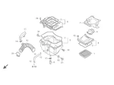 Caja filtro aire Honda Cbf 125 2008-2012
