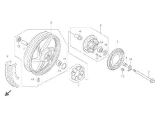 Eje rueda trasera Honda Cbf 125 2008-2012