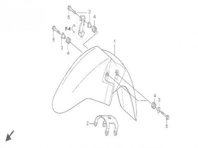PUENTE ALETA DELANTERA Honda Cbf 125 2008-2012