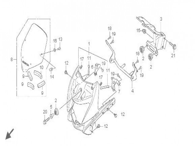 CARENADO SUPERIOR Honda Cbf 125 2008-2012