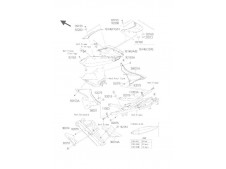Cubre cadenas delantera Kawasaki Zx10 r 1000 cc 2004 - 2005