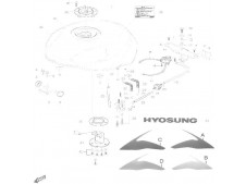 Cerraduras completas Hyosung Gt 125 - gtr 125 2009-2013