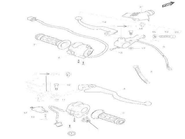 Piña luces derecha Hyosung Gt 125 - gtr 125 2009-2013