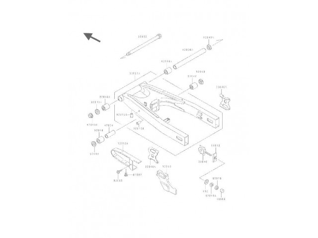 Guia cadena Kawasaki Kle 500 1991-1996