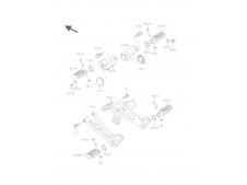 Soporte estribera trasera izquierda Kawasaki Kle 500 1991-1996