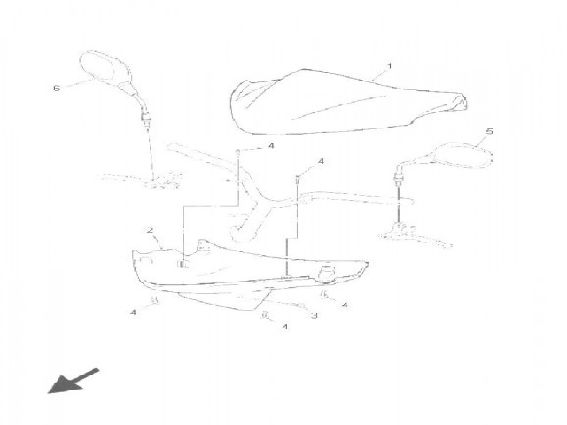 Retrovisor izquierdo Yamaha Jog 50 r 2002 - 2015
