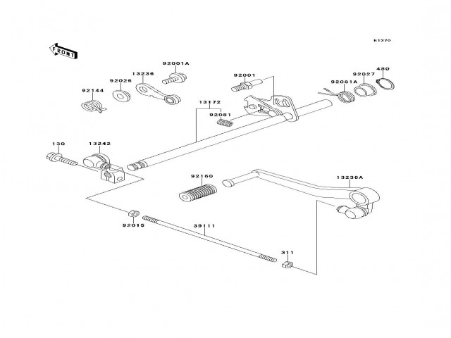 Palanca cambio Kawasaki Zzr 600 1990-1993