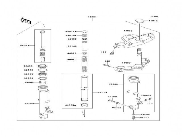 Tija inferior Kawasaki Zzr 600 1990-1993