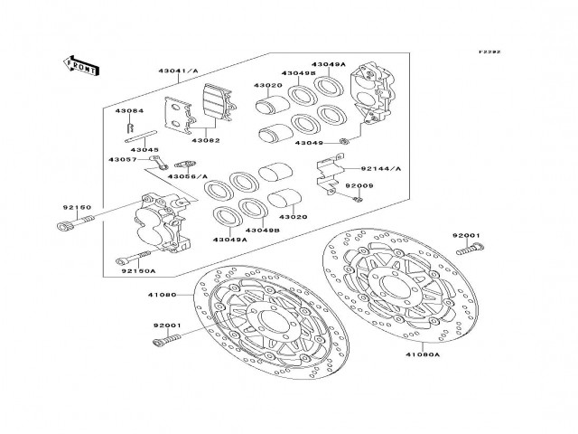 Disco freno delantero izquierdo Kawasaki Zzr 600 1990-1993