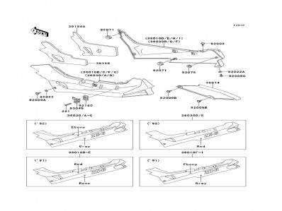 Enganches asiento trasero Kawasaki Zzr 600 1990-1993