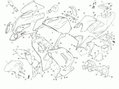 Protector basculante izquierdo Rieju Rs2 125 2006-2007