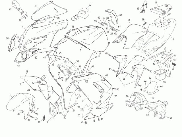 Protector basculante izquierdo Rieju Rs2 125 2006-2007