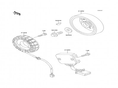 Volante magnetico Kawasaki Zzr 600 1990-1993